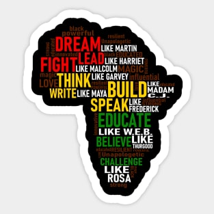 Dream Like Martin Proud My Roots African Pride Black History Sticker